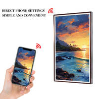 Akıllı Dijital Sanat Resim Çerçevesi LCD Reklam Ekranı Duvara Monte Resim Çerçevesi Reklam Makinesi Dijital Fotoğraf Çerçevesi