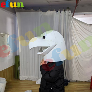 Efun quantité minimale de commande 1 PC Costume de mascotte aigle gris personnalisé professionnel Taille adulte Cartoon <span class=keywords><strong>Arnold</strong></span> Eagle Costume de mascotte pour le carnaval - Product Image 5