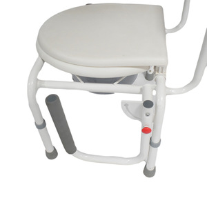 Portable <b>Commode</b> <b>Chair</b> Height Adjustable Steel Frame For Elderly And Pregnant Women Toilet Use - Product Image 3