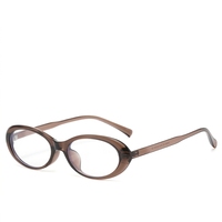 Nouvelle monture de lunettes TR90 style coréen vintage œil de chat, monture intégrale ovale rétro pour femme, avec verres anti-lumière bleue pour myopie