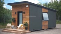 Maison conteneur de 20 pieds en panneaux sandwich, design moderne, salon, petit bureau de jardin, unité de logement modulaire, type « granny flat »