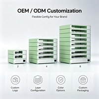 Station de charge USB-C PD modulaire empilable certifiée CE, 8 ports, câble rétractable, chargeur de bureau pour espace de travail partagé