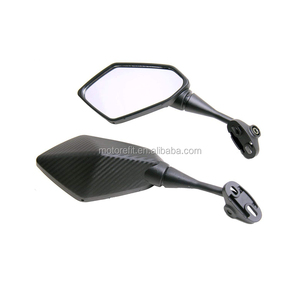 Motorefitรถจักรยานยนต์กระจกCowhideซ้ายและขวาชุดCBR250R CBR600RR Nkr974 (รูปแบบคาร์บอน),สีดำ - Product Image 3