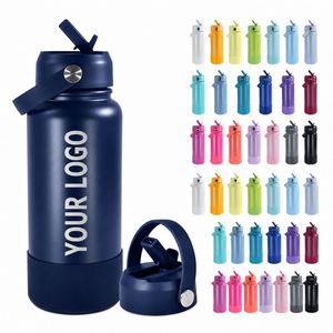 Tasses de voyage personnalisées en acier inoxydable, bouteilles d'eau isothermes à double paroi sous vide 18/32 oz, fabricant OEM/ODM de vaisselle thermique - Product Image 1