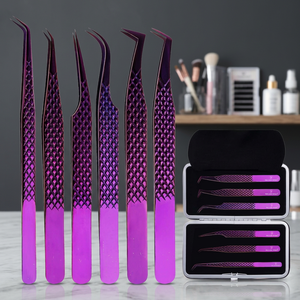 Professional Eyelash Tweezers Set Stainless Steel Custom Logo & Packaging Custom Coatings Beauty Lash Instruments - Product Image 3