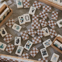 Tuiles de Mahjong Américain Personnalisées en Acrylique Premium pour Mariage, 160 Pièces avec Tapis et Boîte, Thème Océan, Usage Domestique, Cadeau de Luxe Prêt à l'emploi