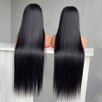 Großhandel Rohe Burmesische Lockige Perücke mit Intakter Schuppenschicht Indisches Jungfrauenhaar Gerade 13x4 HD Lace Front Echthaarperücken