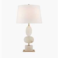 Lampe de table en albâtre naturel de luxe décorative Chambre à coucher Chevet Salon Hôtel Champignon Bureau Table Éclairage