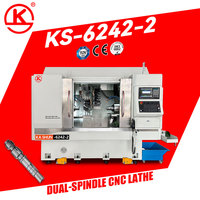 Tour CNC à double broche KS-6242-2 pour usinage industriel à haute productivité