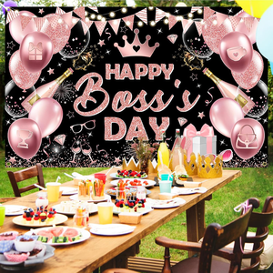 Bannière de fête pour la Journée du <span class=keywords><strong>patron</strong></span>, décorations pour femmes, bannière de fond internationale, Boss Lady, Boss Ever, décorations de fête - Product Image 5