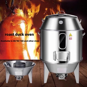 Four à canard transparent double combustible de 80 cm, rôtissoire commerciale au gaz et au charbon de bois pour canard, <span class=keywords><strong>char</strong></span> siu, côtes de porc - Product Image 1