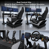 Cabine de télécommande 5G intelligente avec double joystick et volant pour flotte d'excavatrices sans pilote