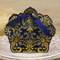 Boîte à bonbons de mariage en forme de fleur - Boîte d'emballage créative en carton pour cadeaux de mariage - Boîte cadeau pour bonbons de mariage