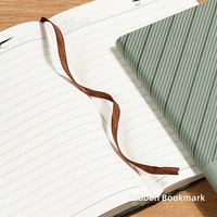 Carnet Mini Slim Rayé en Cuir PU avec Coutures, 100 Feuilles Lignées, Marque-page, 3 Tailles pour l'École, le Bureau et les Notes Quotidiennes