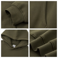 Sweat à capuche ample à épaules tombantes en molleton épais 345 GSM pour homme, personnalisable avec logo OEM, impression en relief et poignets côtelés