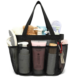 Multi-purpose <b>Shower</b> <b>Storage</b> Mesh Tote Bag with 2 Handles for Toiletry Bathroom Beach Travel Camping Essentials Organiser Bag - Product Image 1