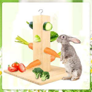 Comedero de heno para conejos, árbol de heno para conejos y cobayas con placa base, árbol de alimentación para roedores, jaula para cobayas - Product Image 6