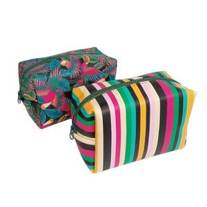 New PU Printed Three-Piece PVC Lipstick <b>Bag</b> Fashionable Skin Care Storage Wash <b>Bag</b> with Zipper Closure Dry and <b>Wet</b> Separation - Product Image 3