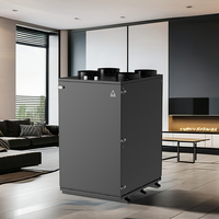 Système CVC moderne pour hôtels et maisons, avec débit d'air d'extraction de 350 CMH, chauffage, refroidissement, déshumidification, récupération de chaleur et installation facile