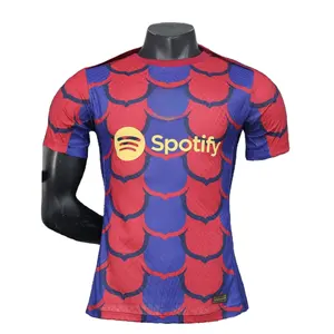 西班牙24-25赛季定制印刷俱乐部主场足球球衣巴萨莱万多夫斯基冠军联赛缝制球衣套装