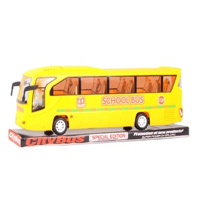 Jouets de <span class=keywords><strong>bus</strong></span> scolaire jaunes à friction avec lumière et son - Product Image 1
