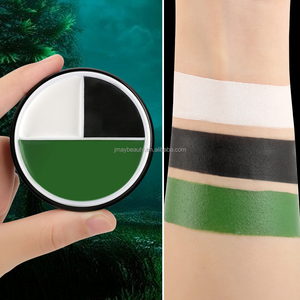 <span class=keywords><strong>Peinture</strong></span> pour le visage à base d'huile imperméable à l'eau 3 couleurs noir blanc vert <span class=keywords><strong>peinture</strong></span> pour le corps <span class=keywords><strong>peinture</strong></span> pour le corps à couverture complète - Product Image 2