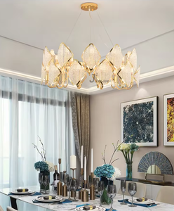 Zeal Lighting, superventas, cristal dorado, luz colgante única, lámpara de araña de cristal para interiores - Product Image 2