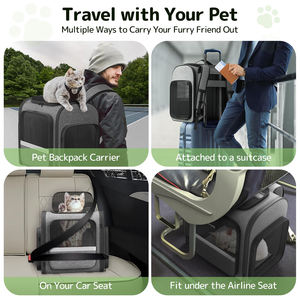 Sac à dos de transport pour animaux de <span class=keywords><strong>compagnie</strong></span> personnalisé Sac à roulettes pour animaux de <span class=keywords><strong>compagnie</strong></span> approuvé par la <span class=keywords><strong>compagnie</strong></span> aérienne Respirant détachable Sac de transport pour animaux de <span class=keywords><strong>compagnie</strong></span> - Product Image 5