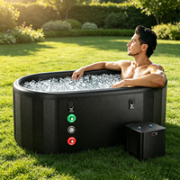 Vente directe usine – Baignoire gonflable noire en PVC, en tissu Drop Stitch, pour bain froid, avec refroidisseur d'eau, pour la famille