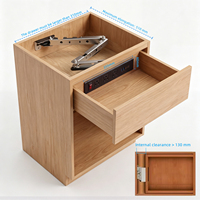 Multiprise encastrable avec tiroir dissimulé, prise US, 7 en 1, 1500W, avec 3 prises TR, 2 USB-A, 2 USB-C, bras de câblage encastrable pour armoire et table de chevet