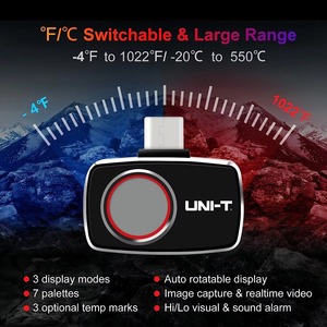 Module d'imagerie thermique infrarouge mobile UTi260M IR 256*192, imageur thermique industriel UNI-T UTi260M UTi256m 256x192 pixels - Product Image 5