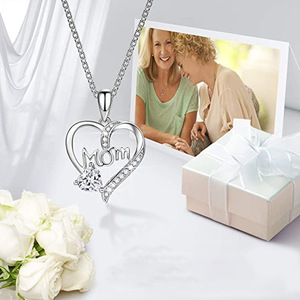 Collana con ciondolo mamma per donna, catena lunga, gioielli alla moda, regalo per l'uso quotidiano - Product Image 3