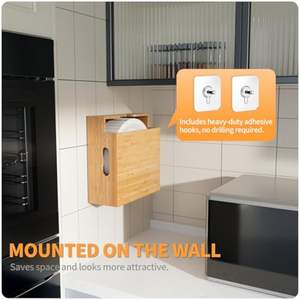 رف منظم أطباق خيزران عالي الجودة لأطباق 8-10 بوصة تحت أرفف الخزانة موزع للمنزل - Product Image 3