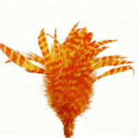 Plume de coq barde teinte pour artisanat, matériel de montage de mouches de pêche, accessoire de boucles d'oreilles en plumes pour carnaval, décoration de fête et de maison