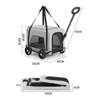 Carrito de Paseo Manual para Mascotas Pequeñas, Ligero y Portátil, para Perros y Gatos, para Paseos Diarios al Aire Libre, Viajes Cortos