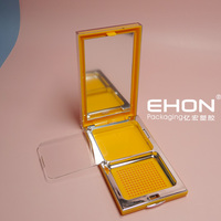 Nouvelle boîte à poudre compacte carrée rectangulaire avec étui à houppette miroir 2 en 1 emballage pressé vide personnalisé maquillage marque privée