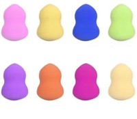 Éponge et applicateur de maquillage polyvalents en polyuréthane pour poudre libre, outil facial pour le maquillage des yeux, forme œuf, style imprimé, avec sac en coton offert