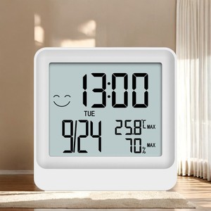 Mini thermomètre d'ambiance ABS multifonctionnel hygromètre de température et d'humidité intérieures OEM ODM conçu en plastique LCD - Product Image 2