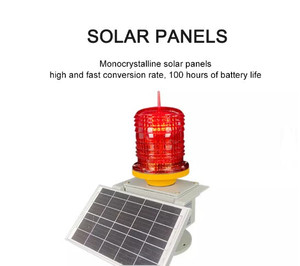 Tour d'alimentation haute tension ICAO 2000cd Led clignotante rouge lumière d'obturation solaire à intensité moyenne - Product Image 2