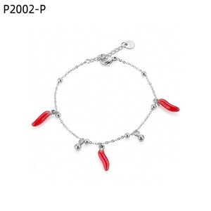 Amy Amy Fashion Charm <b>Bracelet</b> Silver Plated Zinc Alloy Resin Chili Pepper Women's Gift Jewelry P2002 - Product Image 1