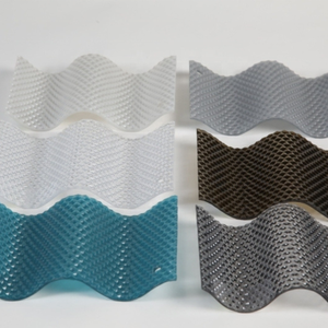 Feuille <span class=keywords><strong>ondulée</strong></span> 2.8mm 3mm de <span class=keywords><strong>polycarbonate</strong></span> prismatique unique gris bleu clair de nid d'abeilles - Product Image 2