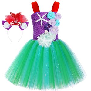 Nouvelle arrivée de costume de sirène <span class=keywords><strong>Cosplay</strong></span> robe de princesse pour fille robe blouse personnalisée en gros OEM ODM pour enfants - Product Image 5