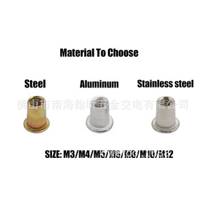 Stainless Steel Blind <b>Rivet</b> <b>Nut</b> Knurled Head Zinc Plated For Metal Assembly - Product Image 3