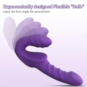 Double godemichés étanches et rechargeables Double Pénis Stimulation Lesbienne Jouets Sexuels Portables avec Télécommande pour <span class=keywords><strong>Les</strong></span> Couple - Product Image 6