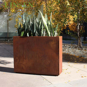 Jardinière en acier Corten patio extérieur et jardin pot de fleurs - Product Image 3