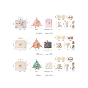 2024 Newborn <strong>Set</strong> Cute Bear Print Milestone Muslin Swaddle Blanket <strong>Babies</strong> <strong>Bedding</strong> Pouch New Born <strong>Baby</strong> Box Gift <strong>Set</strong> - Product Image 3