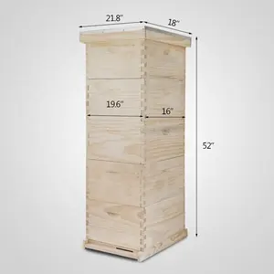 5 layers Langstroth Bee Hive 10 Frame 2 Deep 3 Medium (Not included all Frames & Foundations)