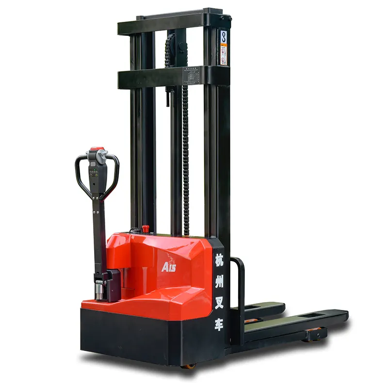 Hangcha Brand 1200kg 1500kg Compact Size Warehouse Narrow Aisle Use Electric Battery Pallet Stacker Truck