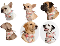Bandana Triangulaire de Luxe pour Chiens, Imprimé Personnalisé, Écologique, Doux, 100% Coton, Foulard de Cou, Accessoire de Mode pour Halloween et Noël