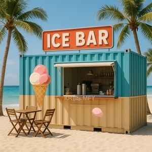 Nouvelle conception de café-restaurant préfabriqué de 20 pieds, cuisine mobile, maisons de plage, bar, conteneur restaurant, conteneur café-bar - Product Image 1